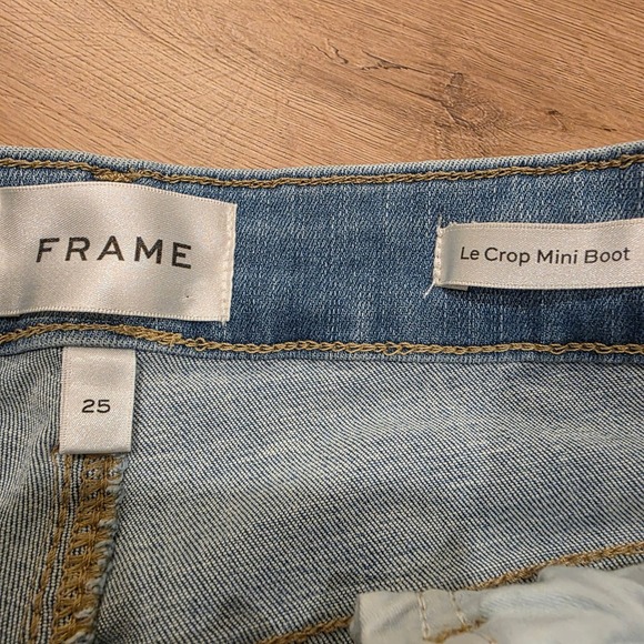Frame Le Crop Mini Boot Jeans Clearwater Blue High Rise LCMB630 Size 25 - Picture 2 of 12